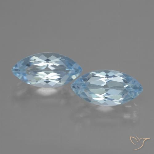 4.75ctw Natural Azul Cielo Topacio, Marquesa, VVS-VS