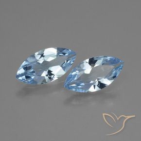 Gemas de Topacio Azul Cielo natural de 3.50 ct, Marquesa, VVS-VS