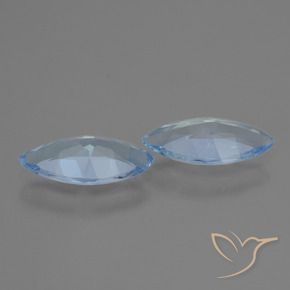 Gemas de Topacio Azul Cielo natural de 3.50 ct, Marquesa, VVS-VS