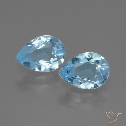 1.72ctw Natural Azul Cielo Topacio, En forma de pera, VVS-VS