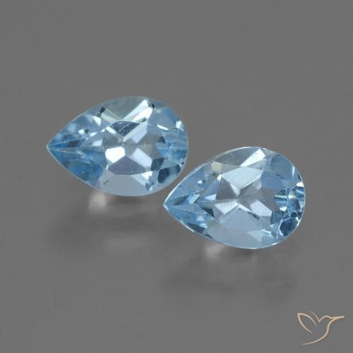 1.71ctw Natural Azul Cielo Topacio, En forma de pera, VVS-VS