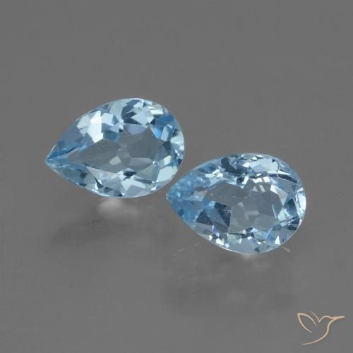 1.69ctw Natural Azul Cielo Topacio, En forma de pera, VVS-VS