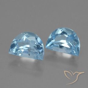 Gemas de Topacio Azul Suizo natural de 2.20 ct, Elegante, VS