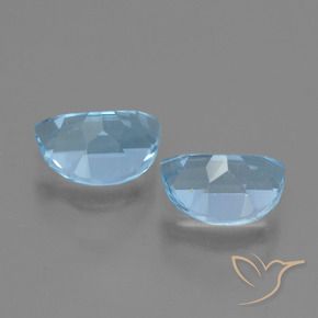 Gemas de Topacio Azul Suizo natural de 2.20 ct, Elegante, VS