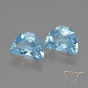 Gemas de Topacio Azul Suizo natural de 1.85 ct, Elegante, VVS-VS