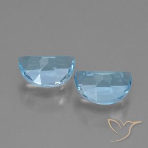 Gemas de Topacio Azul Suizo natural de 1.85 ct, Elegante, VVS-VS