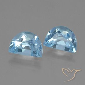 Gemas de Topacio Azul Suizo natural de 1.89 ct, Elegante, VVS-VS