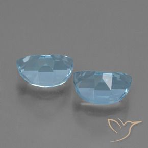 Gemas de Topacio Azul Suizo natural de 2.10 ct, Elegante, VS
