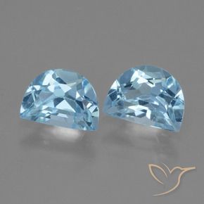 Gemas de Topacio Azul Suizo natural de 2.10 ct, Elegante, VVS