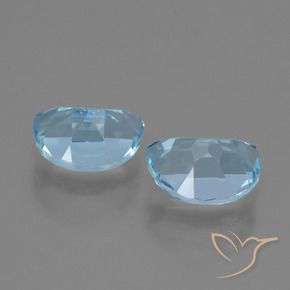 Gemas de Topacio Azul Suizo natural de 2.10 ct, Elegante, VVS