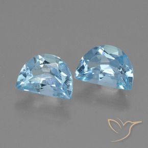 Gemas de Topacio Azul Cielo natural de 1.89 ct, Elegante, VS