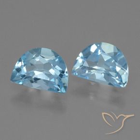 Gemas de Topacio Azul Suizo natural de 2.08 ct, Elegante, VVS