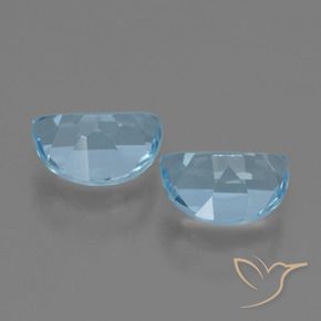 Gemas de Topacio Azul Suizo natural de 2.08 ct, Elegante, VVS
