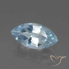 Topacio Azul Cielo natural de 2.22 ct, Marquesa, VVS