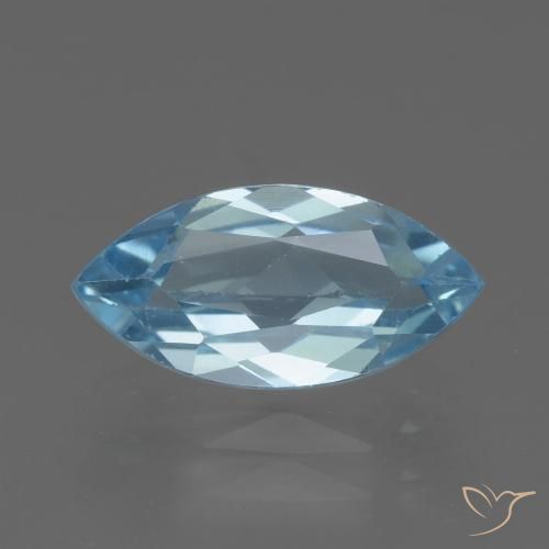 2.19ct Natural Azul Suizo Topacio, Marquesa, VVS-VS