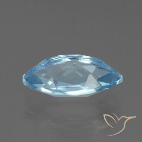 Topacio Azul Cielo natural de 2.81 ct, Marquesa, VVS