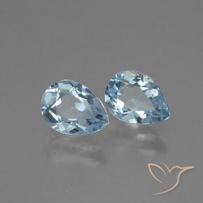 Gemas de Topacio Azul Cielo natural de 1.79 ct, En forma de pera, VVS-VS