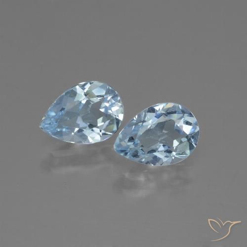 1.63ctw Natural Azul Cielo Topacio, En forma de pera, VVS-VS