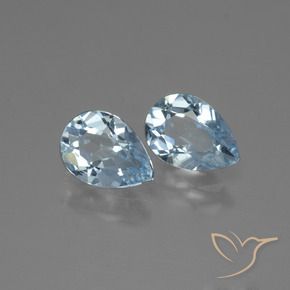 Gemas de Topacio Azul Cielo natural de 1.63 ct, En forma de pera, VVS-VS