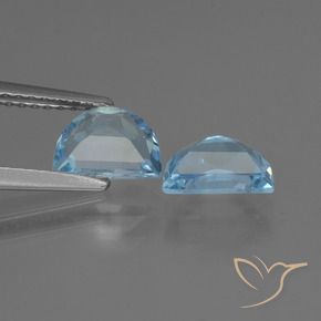 Gemas de Topacio Azul Suizo natural de 2.02 ct, Elegante, VVS-VS
