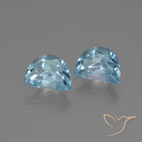 Gemas de Topacio Azul Suizo natural de 2.06 ct, Elegante, VVS-VS