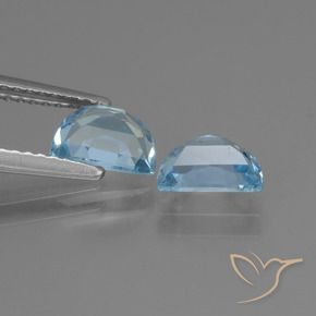 Gemas de Topacio Azul Suizo natural de 1.84 ct, Elegante, VVS