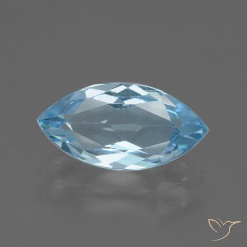 2.35ct Natural Azul Cielo Topacio, Marquesa, VVS-VS