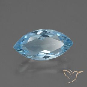 Topacio Azul Cielo natural de 2.35 ct, Marquesa, VVS-VS