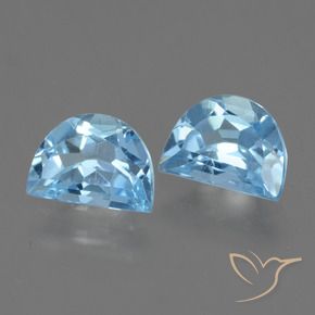 Gemas de Topacio Azul Suizo natural de 2.11 ct, Elegante, VS