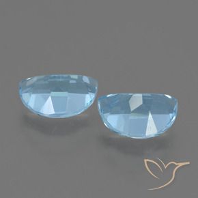 Gemas de Topacio Azul Suizo natural de 2.11 ct, Elegante, VS