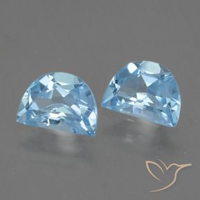Gemas de Topacio Azul Suizo natural de 2.03 ct, Elegante, VVS-VS