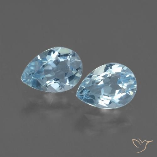 1.72ctw Natural Azul Cielo Topacio, En forma de pera, VVS-VS