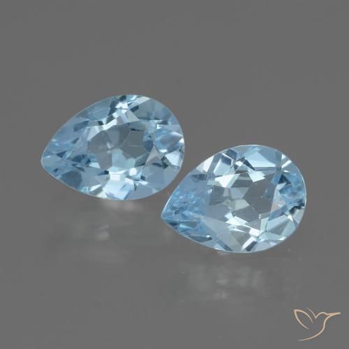 1.61ctw Natural Azul Cielo Topacio, En forma de pera, VVS-VS