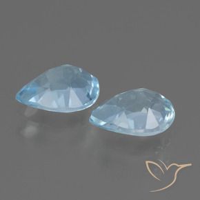 Gemas de Topacio Azul Cielo natural de 1.84 ct, En forma de pera, VVS-VS