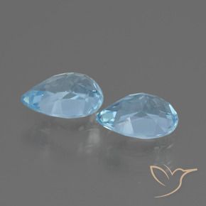 Gemas de Topacio Azul Cielo natural de 1.79 ct, En forma de pera, VVS-VS
