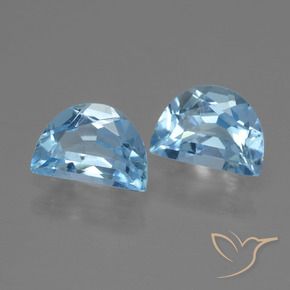 Gemas de Topacio Azul Suizo natural de 1.86 ct, Elegante, VS