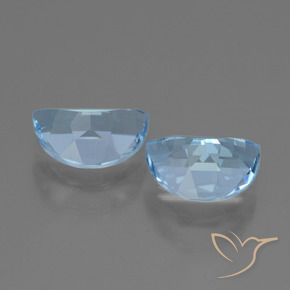 Gemas de Topacio Azul Suizo natural de 1.86 ct, Elegante, VS
