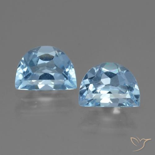 2.00ctw Natural Azul Cielo Topacio, Elegante, VVS-VS