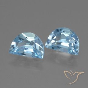 Gemas de Topacio Azul Suizo natural de 1.84 ct, Elegante, VS