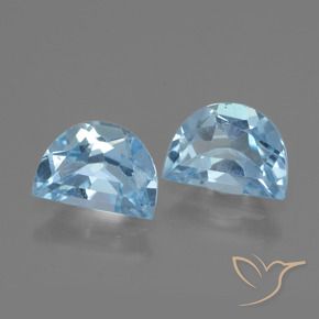 Gemas de Topacio Azul Suizo natural de 1.92 ct, Elegante, VS