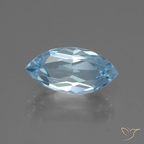 2.56ct Natural Azul Cielo Topacio, Marquesa, VVS