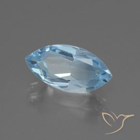 Topacio Azul Cielo natural de 2.56 ct, Marquesa, VVS