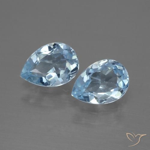 1.71ctw Natural Azul Cielo Topacio, En forma de pera, VVS-VS