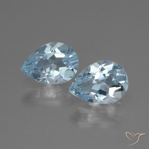 1.67ctw Natural Azul Cielo Topacio, En forma de pera, VVS-VS