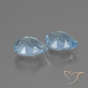 Gemas de Topacio Azul Cielo natural de 1.77 ct, En forma de pera, VVS-VS