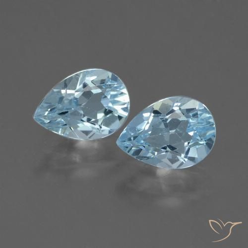 1.69ctw Natural Azul Cielo Topacio, En forma de pera, VVS-VS