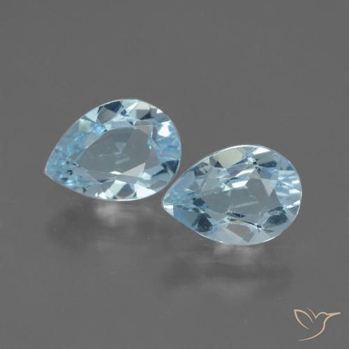 1.72ctw Natural Azul Cielo Topacio, En forma de pera, VVS-VS