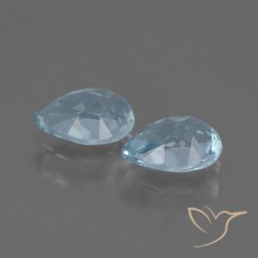 Gemas de Topacio Azul Cielo natural de 1.72 ct, En forma de pera, VVS-VS