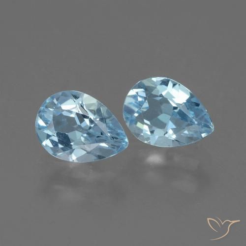 1.49ctw Natural Azul Cielo Topacio, En forma de pera, VVS-VS