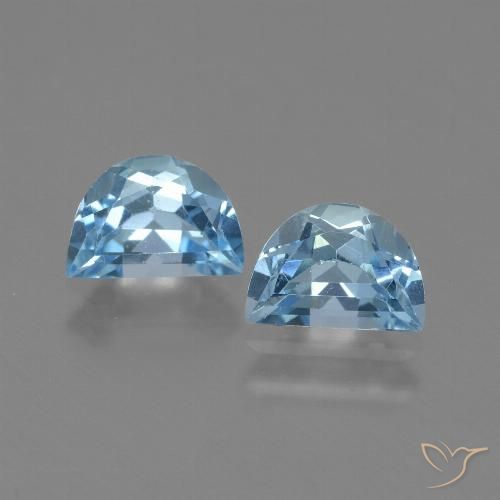 2.01ctw Natural Azul Suizo Topacio, Elegante, VS